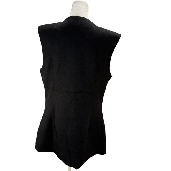 NWOT Black Endless Rose Longline Vest Women’s Size L Gold Accent Buttons - Picture 4 of 5